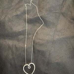 Minimalist Silver Heart Pendant Necklace